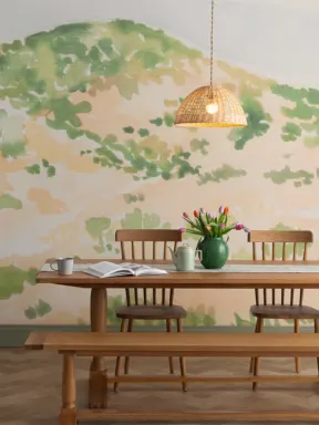 Watercolor Desert Landscape Wallpaper Mural