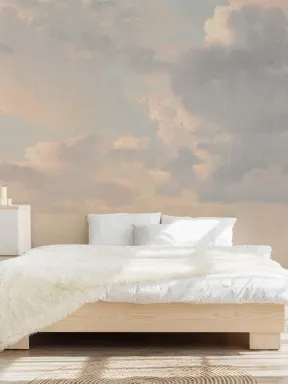 Étude des nuages au-dessus de la mer Papier peint panoramique dans les tons classiques