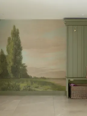 Waters Edge Classic Vintage Landscape Wall Mural by Christen Købke