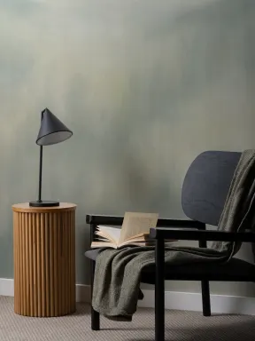 Blå tåkete landskap abstrakt rolig fototapet