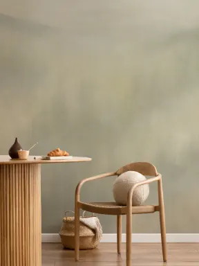 Mistholz Grün Abstrakt Natur Wohnzimmer Fototapete