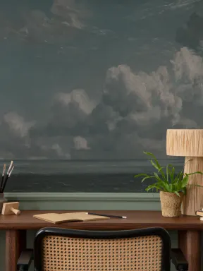 Marineblå John Constable havutsikt fototapet