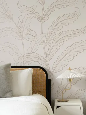Nøytrale botaniske bregner veggmaleri