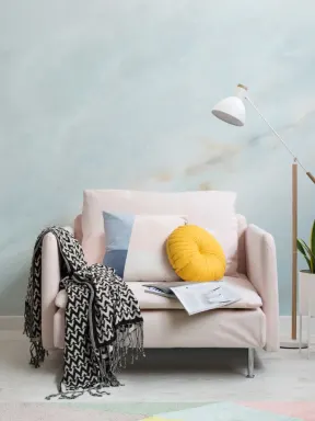 Soft Blue Marble Wallpaper Mural