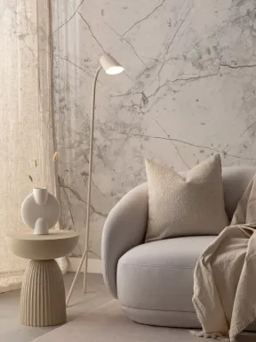 Textured White Marble Wallpaper Mural