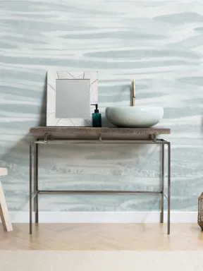 Blue Ocean Waves Effect Wallpaper Mural