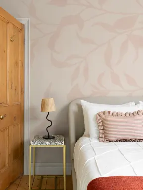 Pink Olive Tree Branch Mural