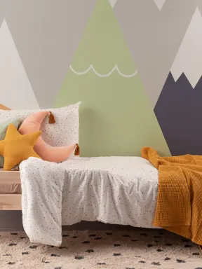 Mural Papel Pintado Montañas Naranjas y Lima para Niños