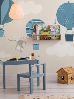 Lapset Blue Bunny & ilmapallot kuvatapetti