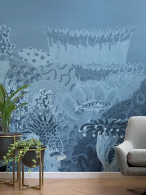 Illustrations vintage de la marine Récif corallien Mural