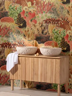Colorat Vintage Illustrations Marine Plante Mural