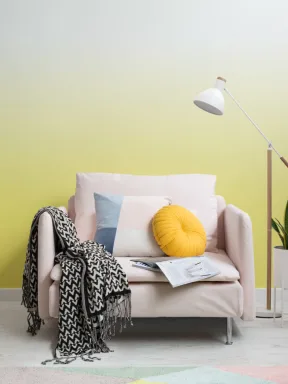 Bright Yellow Ombre Wallpaper Mural