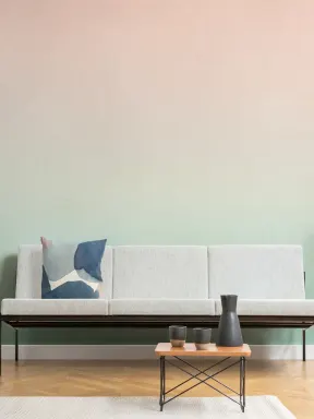 Peach & Turquoise Fade Ombre Wallpaper Mural