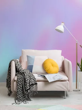 Blue & Pink Bright Gradient Wallpaper Mural