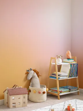 Papier Peint Panoramique Dégradé Orange et Rose