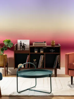 Multicolor Ombre Futuristic Horizon Wall Mural