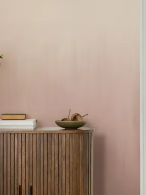 Soft Pink Gradient Abstract Mural For Serene Spaces