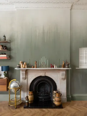 Green Abstract Classic Elegance Art Mural