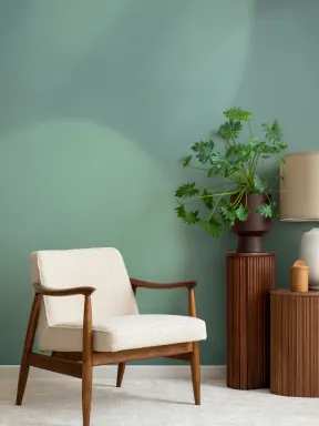 Teal Abstract Elegance Wall Mural For Serene Atmosphere