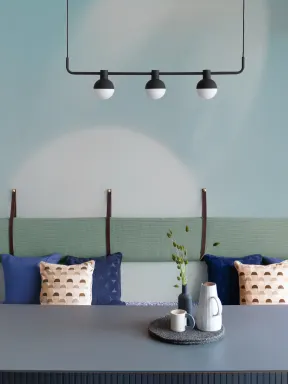 Calming Blue Abstract Orb Design Wall Mural