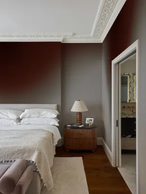 Burgundy Midnight Haze Abstract Modern Atmosphere Mural