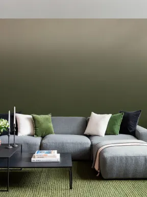 Papier peint panoramique texturé dégradé vert à la sophistication décontractée