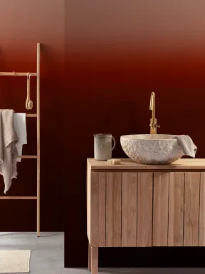 Burgundy Gradient Ombre Horizon Wall Mural