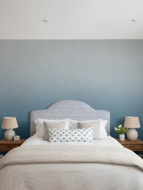 Blue Gradient Ombre Modern Art Mural