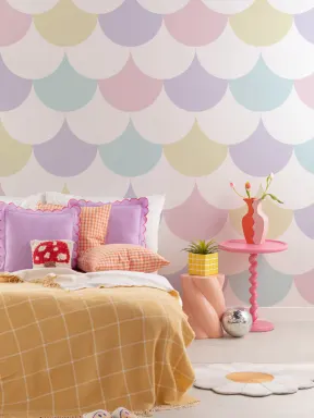 Pastel Pattern Geometric Wallpaper Mural