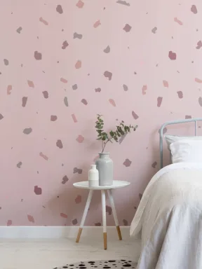 Dusky Pink Terrazzo Wallpaper Mural