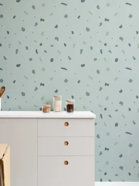 Green Terrazzo Wallpaper Mural