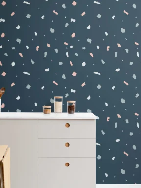 Fototapete Dunkler Terrazzo