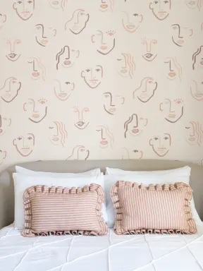 Papier Peint Visage Style Boho Neutre