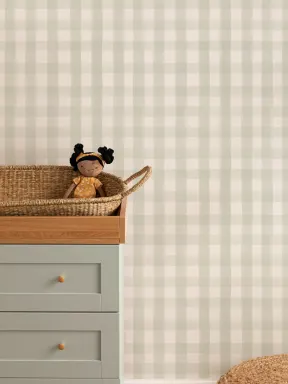 Grønt Gingham-tapet