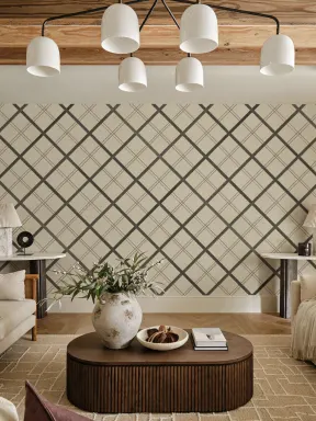 Neutral Geometric Elegance Pattern Mural For Chic Walls