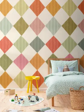 Mural de papel pintado Bright Multi Stripe Harlequin