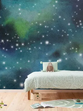 Navy Galaxy Starry Night Sky kuvatapetti