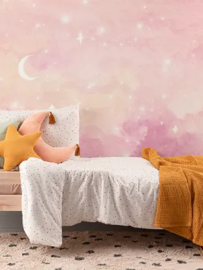Panoramique galaxie en rose
