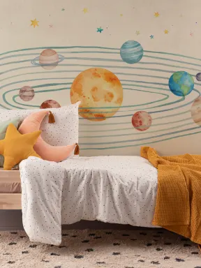 Multicolor Galaktisches Weltraumabenteuer für Kinder Fototapete