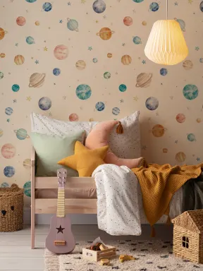 Multicolor Space Adventure Mural