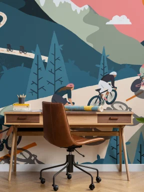 Bicycle Race Wallpaper Mural