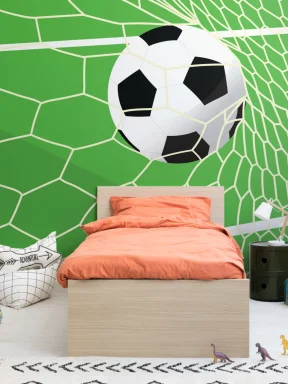 Fototapete Fußballnetz Grün