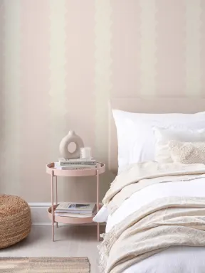 Fototapete mit Pastellrosa Geschwungenen Streifen
