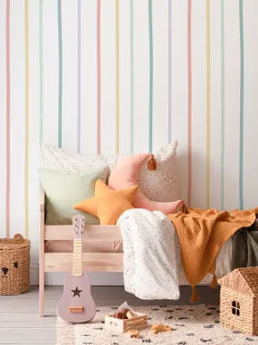 Pastel Rainbow Stripe Tapet