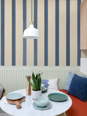 Elegant Blue Striped Pattern Wall Mural
