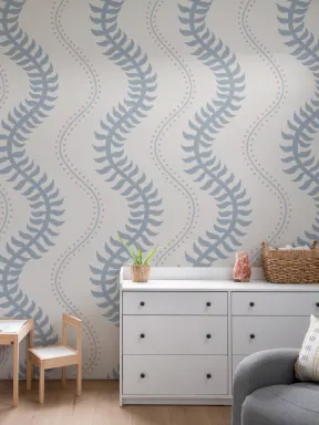 Blue and Pink Striped Pattern Mural for Tranquil Spaces