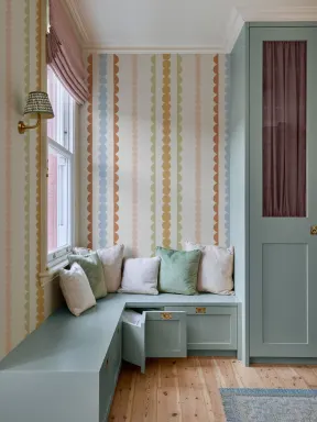 Mural de rayas verticales Multi Scallop