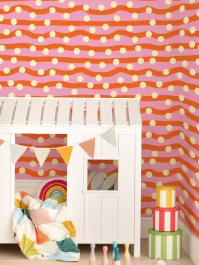 Elizabeth Olwen Mural Polka Pop Rojo
