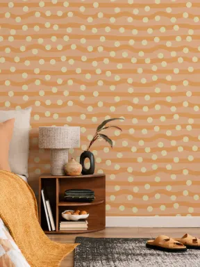 Elizabeth Olwen Polka Pop Orange Mural