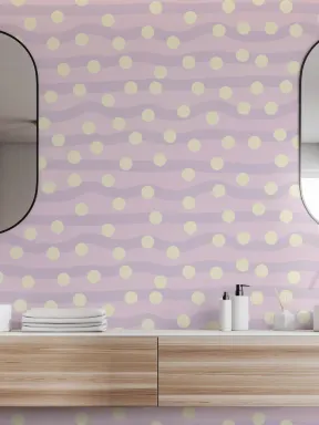 Elizabeth Olwen Polka Pop Lilac murale